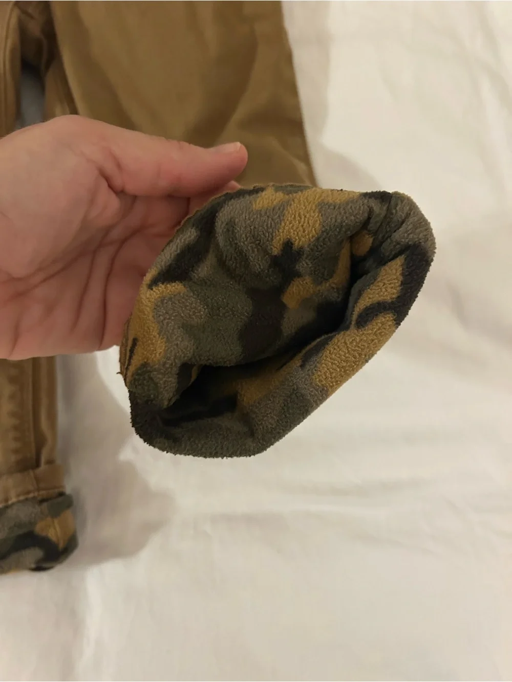 Old Navy Brown Pull-On Kids Pants with Camo Fleece Lining
